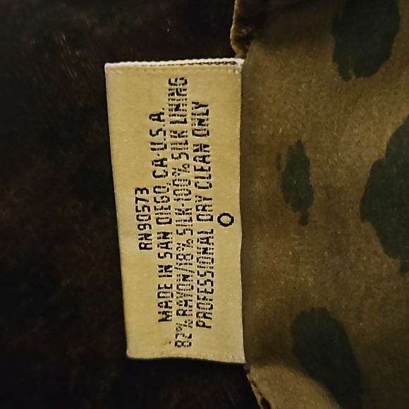 VTG RICHARD FISCHER Brown Velvet Silk Leopard Print Lined Scarf Stole - Picture 3 of 7